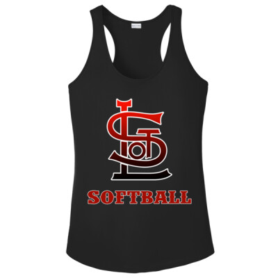 Ladies Sandlot logo Drifit Racerback Tank - Black  Thumbnail
