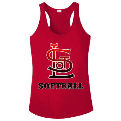 Ladies Drifit Racerback Tank - Red Thumbnail