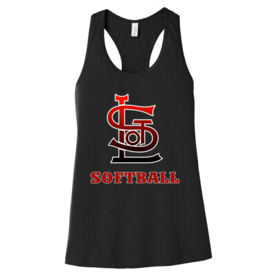 Ladies Cotton Racerback Tank - Black Thumbnail
