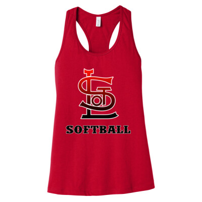 Ladies Cotton Racerback Tank - Red Thumbnail