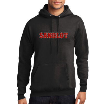 Adult Fleece Sandlot text Hoodie - Black Thumbnail