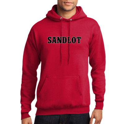 Adult Fleece Sandlot text Hoodie - Red Thumbnail