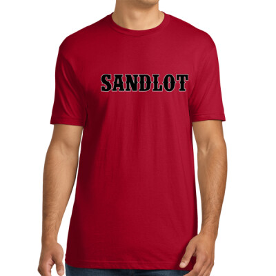 Adult Sandlot text Next Level Cotton Shirt - Red Thumbnail