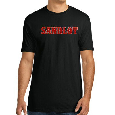 Adult Sandlot text Next Level Cotton Shirt - Black Thumbnail