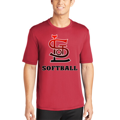 Adult Drifit Sandlot logo Red Shirt  Thumbnail