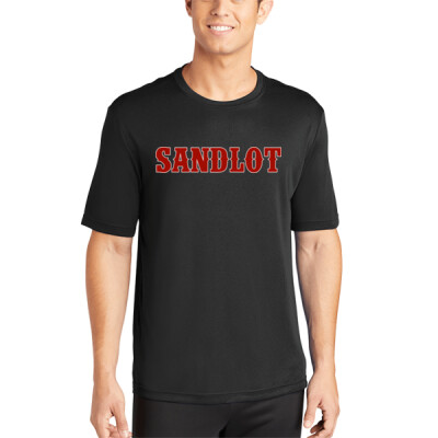 Adult Drifit Sandlot text Black Shirt  Thumbnail